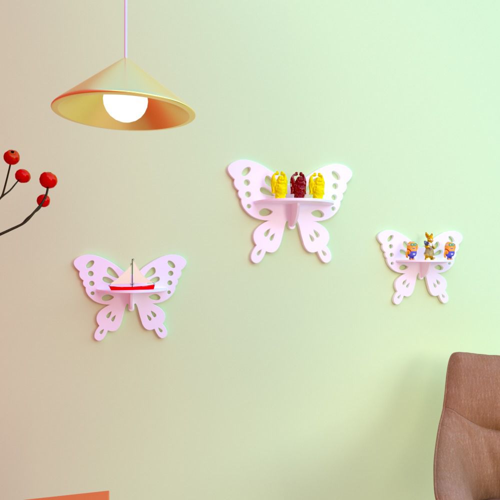 Crater Butterfly Floating Shelves (Set of 3)